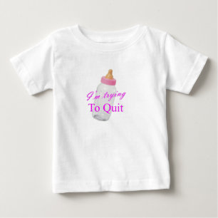 T-shirt Pour Bébé J'essaie d'arrêter