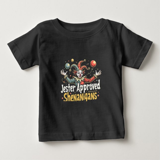 T-shirt Pour Bébé Jester Approuvé Shenanigans Circus Clown (Devant)