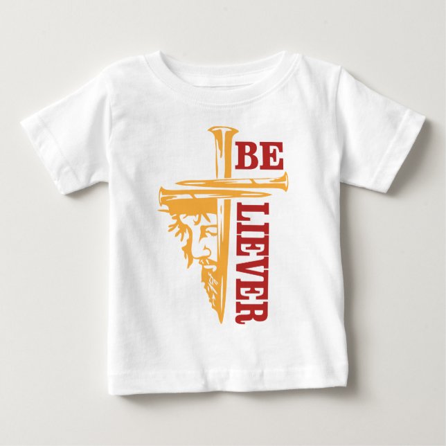 T-shirt Pour Bébé Jesus Cross Nail Design – Powerful Christian (Devant)