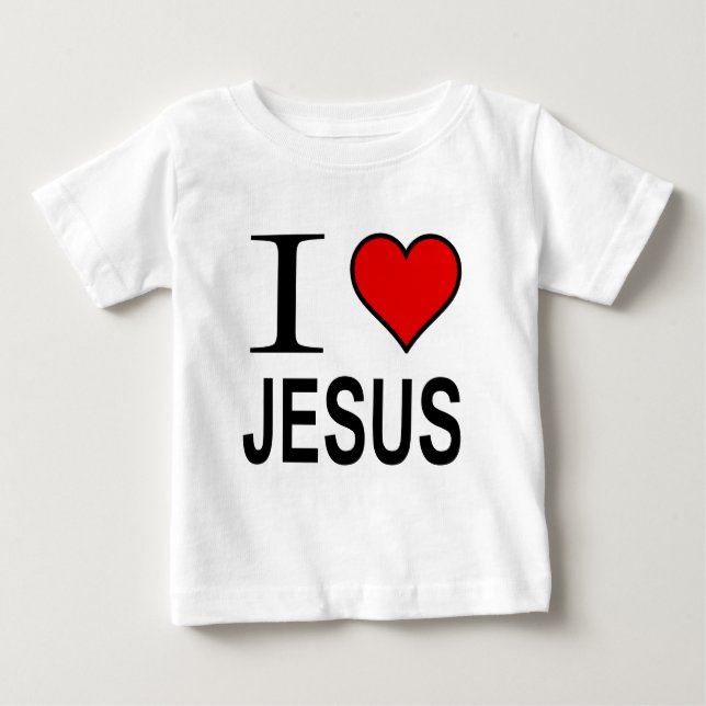 T-shirt Pour Bébé Jésus Don J'aime Jésus (Devant)