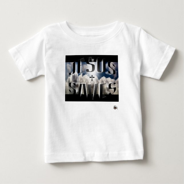 T-shirt Pour Bébé Jésus économise (Devant)