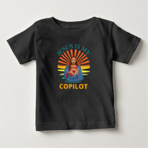T-SHIRT POUR BÉBÉ JÉSUS EST MON COPILOTE
