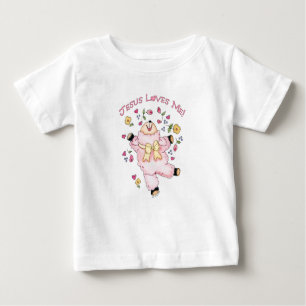 T-shirt Pour Bébé Jésus m'aime agneau de danse
