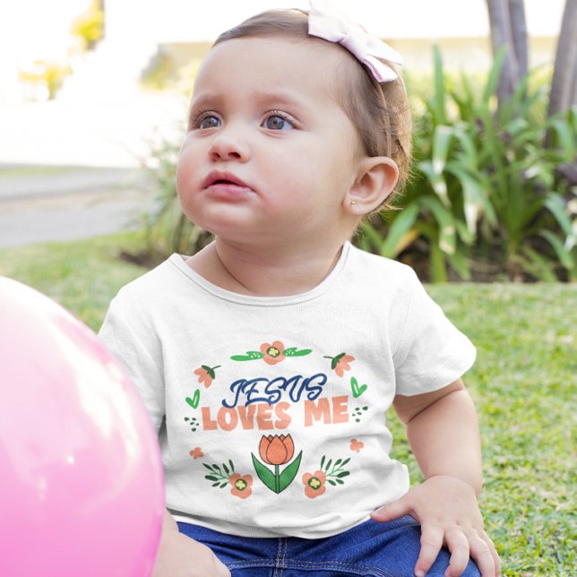 T-shirt Pour Bébé JÉSUS M'AIME Chrétien (Créateur téléchargé)