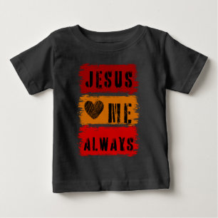 T-shirt Pour Bébé Jésus m'aime toujours - Priez Verset biblique de l