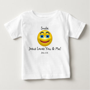 T-shirt Pour Bébé Jésus vous aime Personnalisez-le