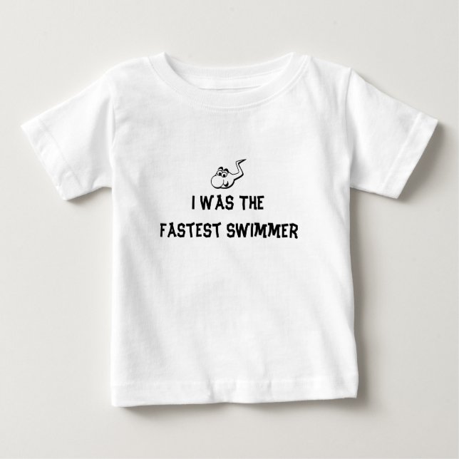 T-shirt Pour Bébé J'étais le nageur le plus rapide (Devant)
