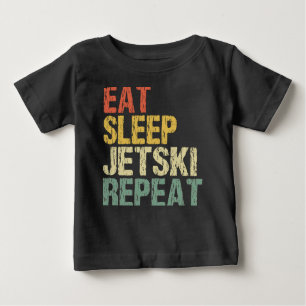 T-shirt Pour Bébé Jetski Eat Sleep Repeat Style Funny