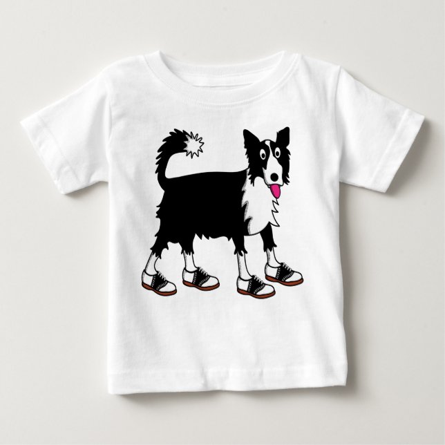 T-shirt Pour Bébé Jett the Border Collie (Devant)