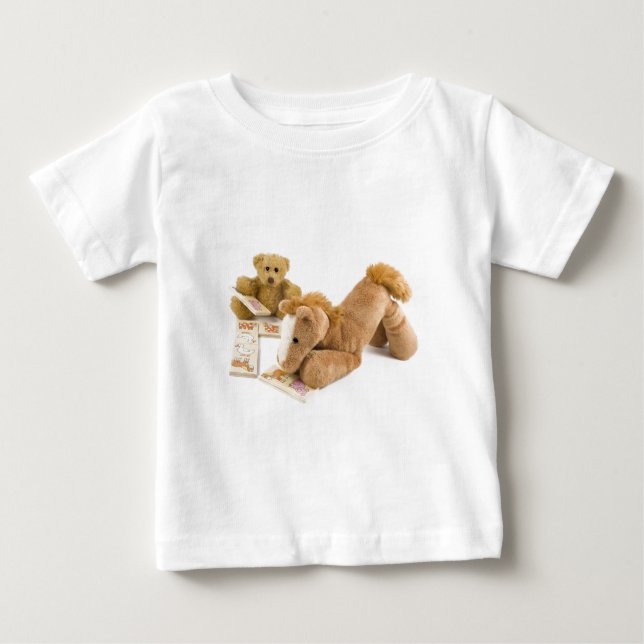 T-shirt Pour Bébé Jeu de dominos Ted et Horse (Devant)
