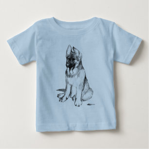 T-shirt Pour Bébé Jeune Berger Allemand