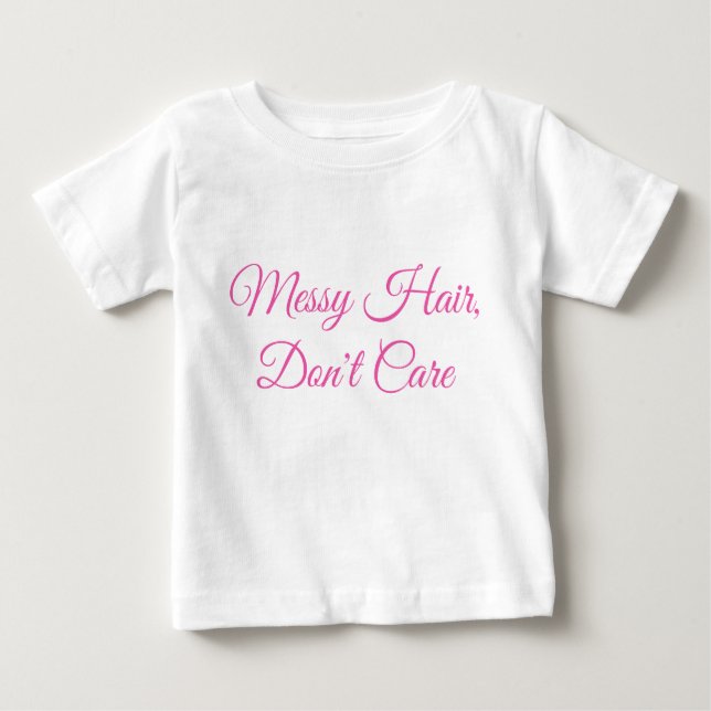 T-shirt Pour Bébé Jeune, Cheveux Messeux (Devant)