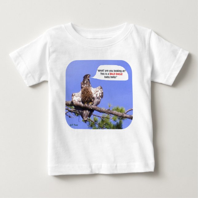 T-shirt Pour Bébé Jeune Eagle chauve fâché (Devant)