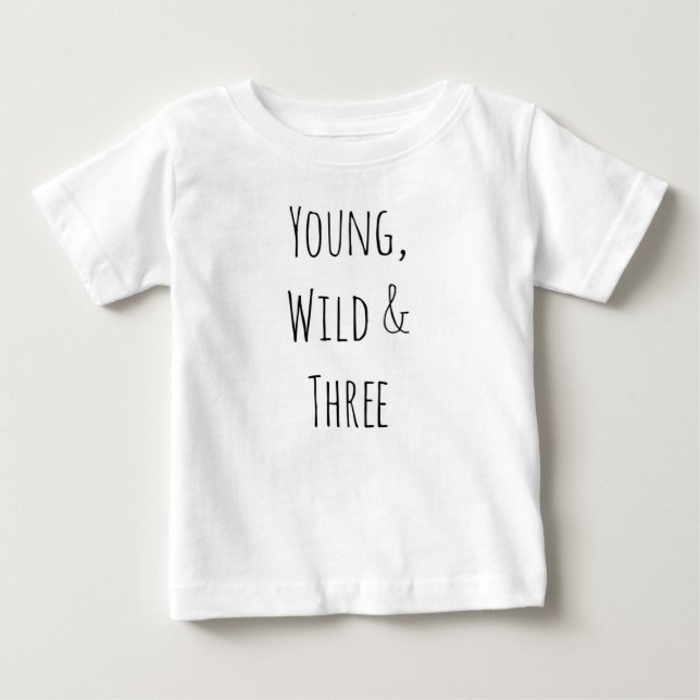 T-shirt Pour Bébé Jeune sauvage et le hippie trois à la mode (Devant)