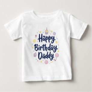 T-SHIRT POUR BÉBÉ JEUX ANNIVERSAIRE DADDY VÊTEMENTS DE BÉBÉ