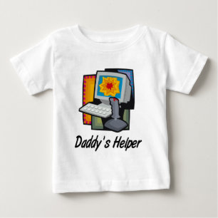 T-shirt Pour Bébé Jeux d'ordinateur pour aider papa