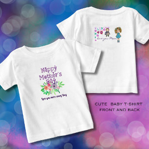 T-shirt Pour Bébé JEUX JOUR DE LA MÈRE des enfants
