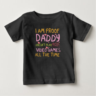 T-shirt Pour Bébé Jeux vidéo de filles drôles pour papa