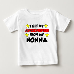 T-shirt Pour Bébé J'obtiens mon Awesomeness de mon Nonna