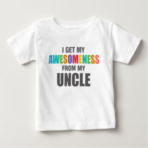 T-shirt Pour Bébé J'obtiens mon Awesomeness de mon oncle
