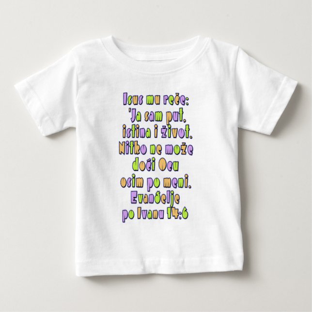 T-shirt Pour Bébé John 14:6 Croate (Devant)