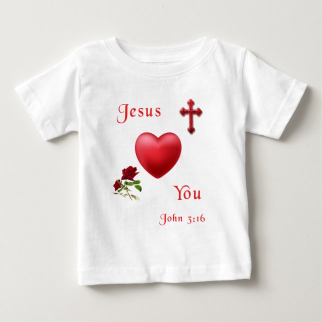 T-shirt Pour Bébé John 3:16 (Devant)