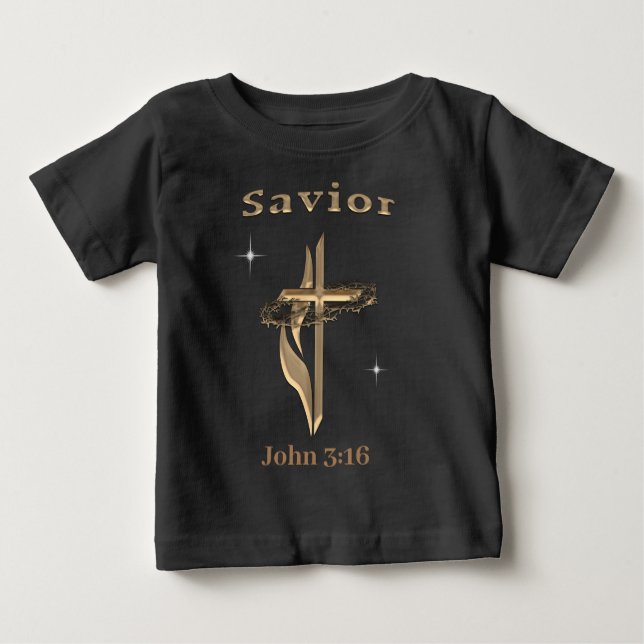 T-shirt Pour Bébé John 3:16 (Devant)