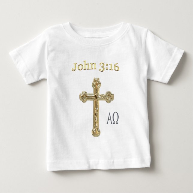T-shirt Pour Bébé John 3:16 (Devant)