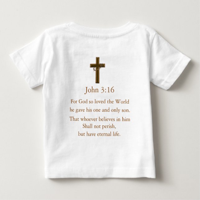 T-shirt Pour Bébé John 3:16 (Dos)