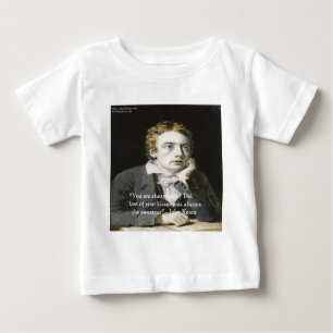 T-shirt Pour Bébé John Keats "Baisers frais" Citation d'amour Cadeau