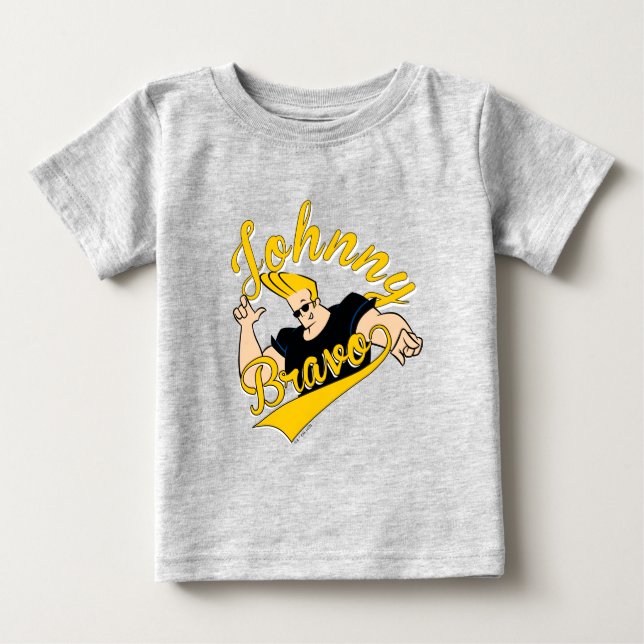 T-shirt Pour Bébé Johnny Bravo Graphisme sportif (Devant)