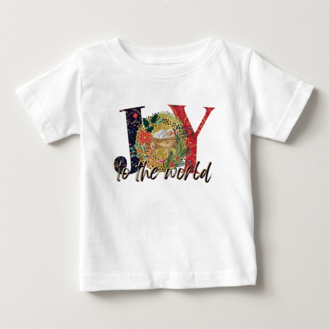 T-shirt Pour Bébé Joie À La Nativité Mondiale  (Devant)