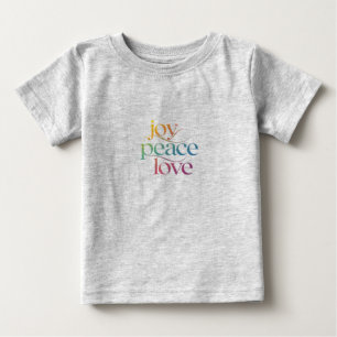 T-shirt Pour Bébé joie paix amour