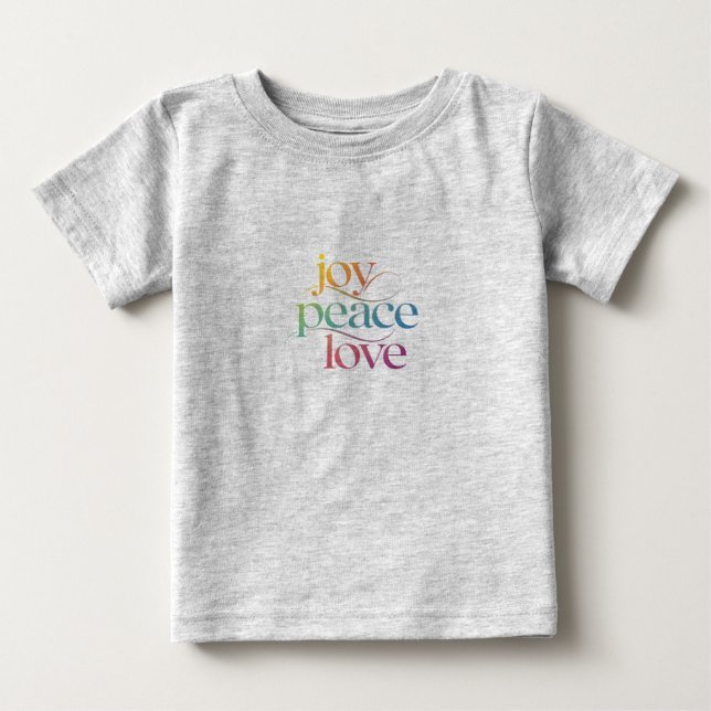 T-shirt Pour Bébé joie paix amour (Devant)