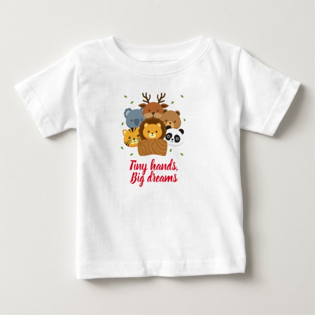 T-shirt Pour Bébé Joli animal bébé garçon design T-shirt (Devant)