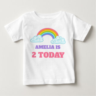 T-shirt Pour Bébé Joli Anniversaire de 2 ans pour Tout-Petit Arc-en-
