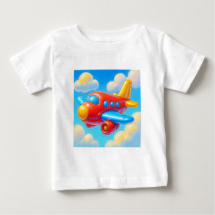 T-shirt Pour Bébé Joli avion de dessin animé
