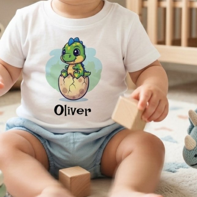 T-shirt Pour Bébé Joli bébé dinosaure qui éclot (Créateur téléchargé)