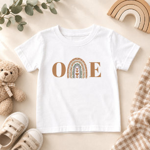 T-shirt Pour Bébé Joli Boho Rainbow premier Anniversaire