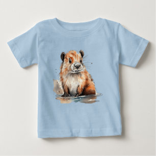 T-shirt Pour Bébé Joli Castor