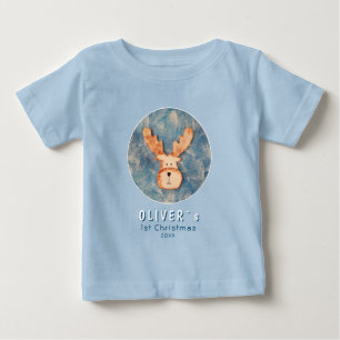 T-shirt Pour Bébé Joli Cerf Renne Premier Noël de Bébé