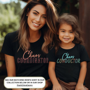 T-shirt Pour Bébé Joli Chaos amusant Texte coloré du commandant Kid