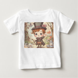 T-shirt Pour Bébé Joli Chapelier Fou Artistique Bois Fantaisiste Mer