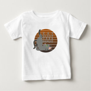 T-shirt Pour Bébé Joli chat drôle faisant du yoga. conception de yog