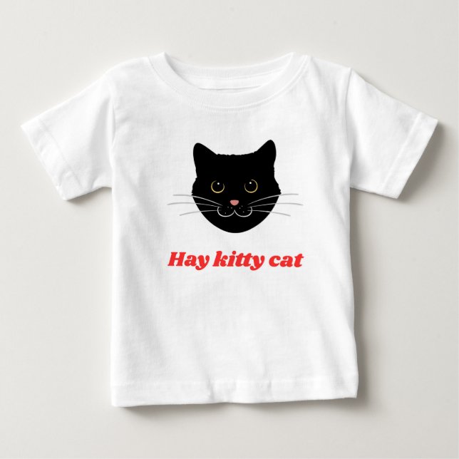 T-shirt Pour Bébé Joli Chat Mignon  (Devant)