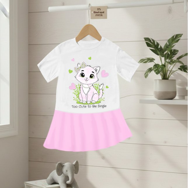 T-shirt Pour Bébé Joli chat rose (Créateur téléchargé)