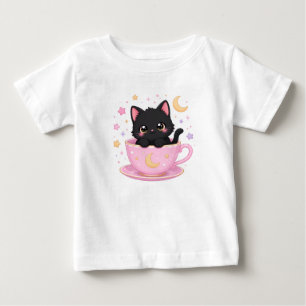 T-shirt Pour Bébé joli chaton dans une tasse