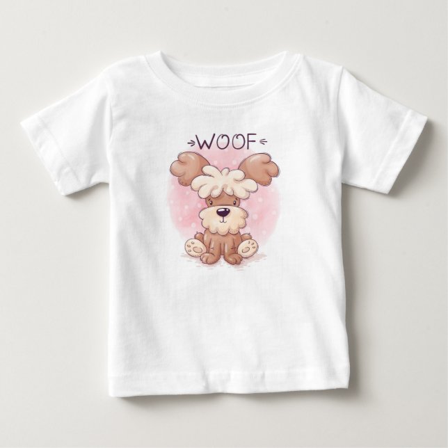 T-shirt Pour Bébé Joli Chien (Devant)