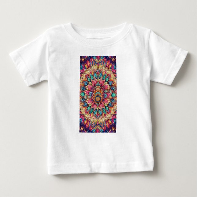 T-shirt Pour Bébé joli couleur florale (Devant)