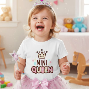 T-shirt Pour Bébé Joli Couronne Mini Reine Fille T-Shirt Bébé